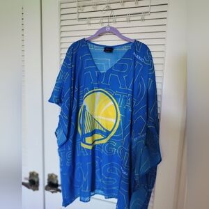 Little Earth Golden State Warriors Pullover Poncho Kimono One Size
